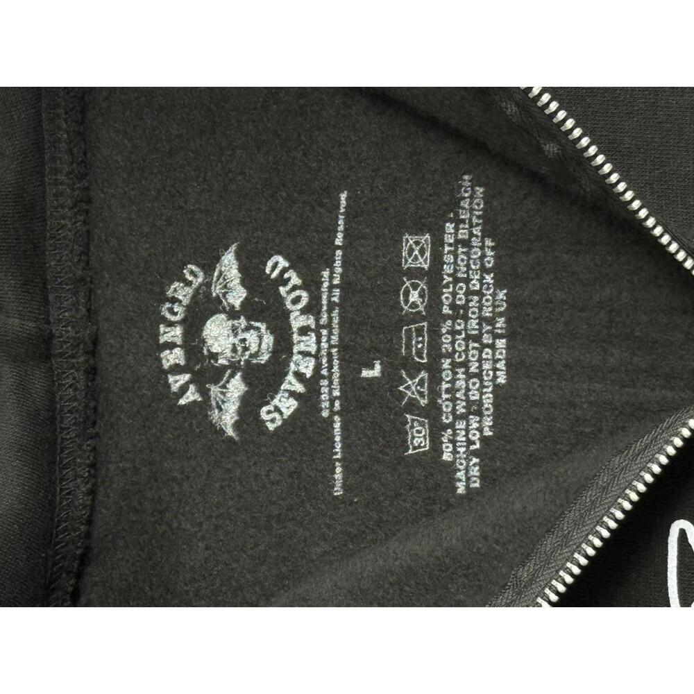 Avenged Sevenfold Zip Up Hoodie - A7X Skull Bat Wings - L - Picture 3 of 8